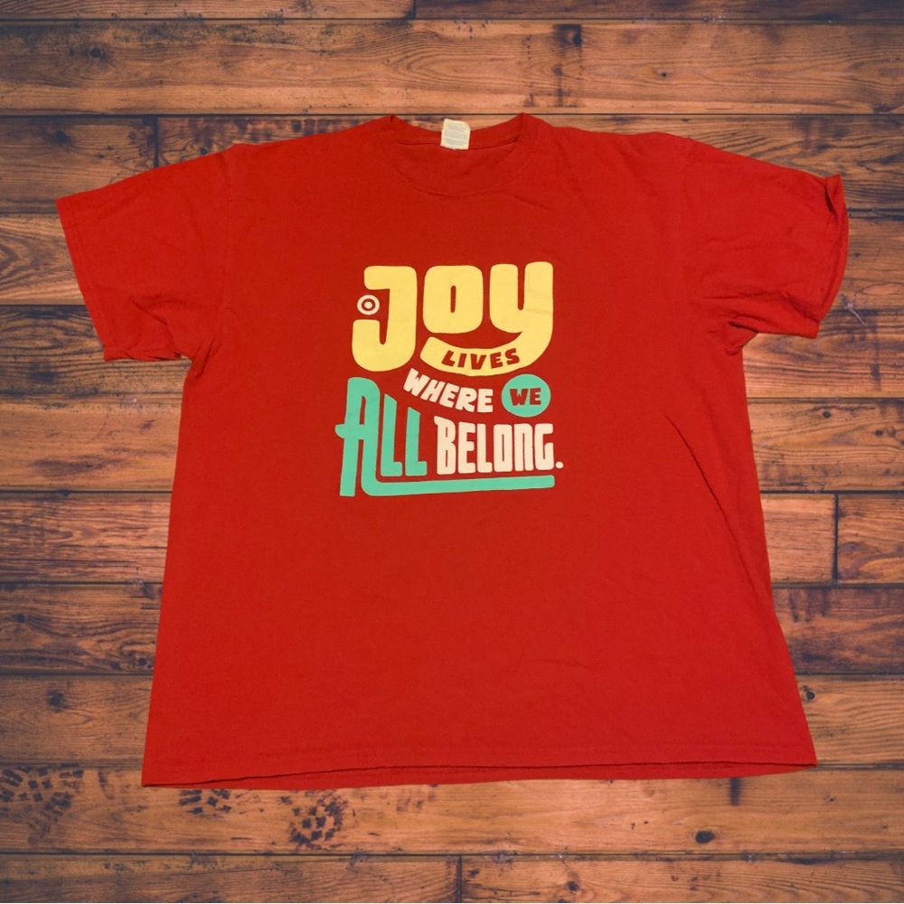 Target Employee Hiring Shirt Volunteer Bullseye Joy Lives Where We All Belong